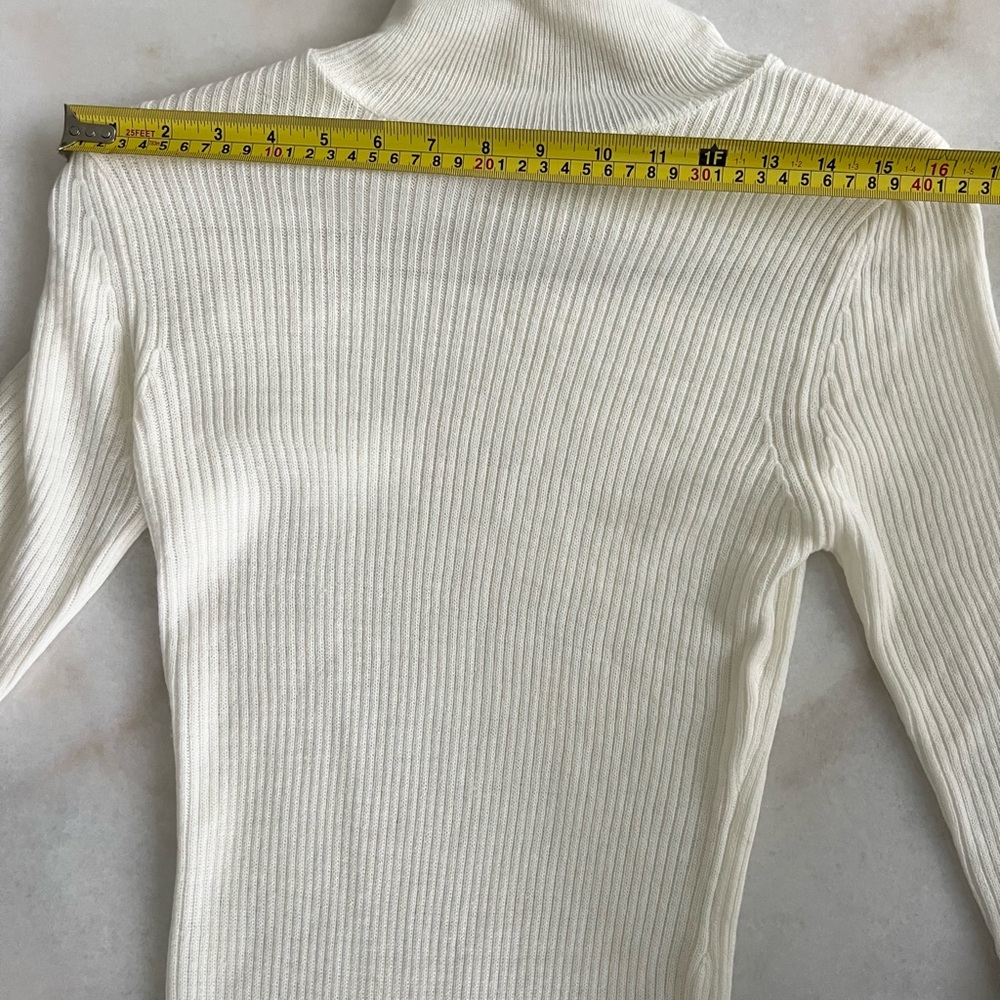 Set of 2 Dresses! Turtleneck Midi Brave Soul London Fitted Ribbed White & Black - Picture 9 of 12